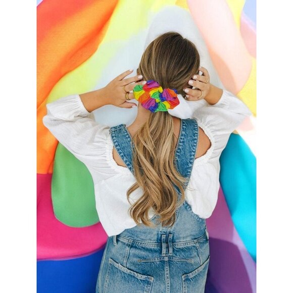 PRIDE RAINBOW SCRUNCHIE 1-PACK - Picture 2 of 8